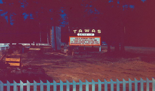 Tawas Drive-In Theatre - 1950 Shot From A S Al Johnson